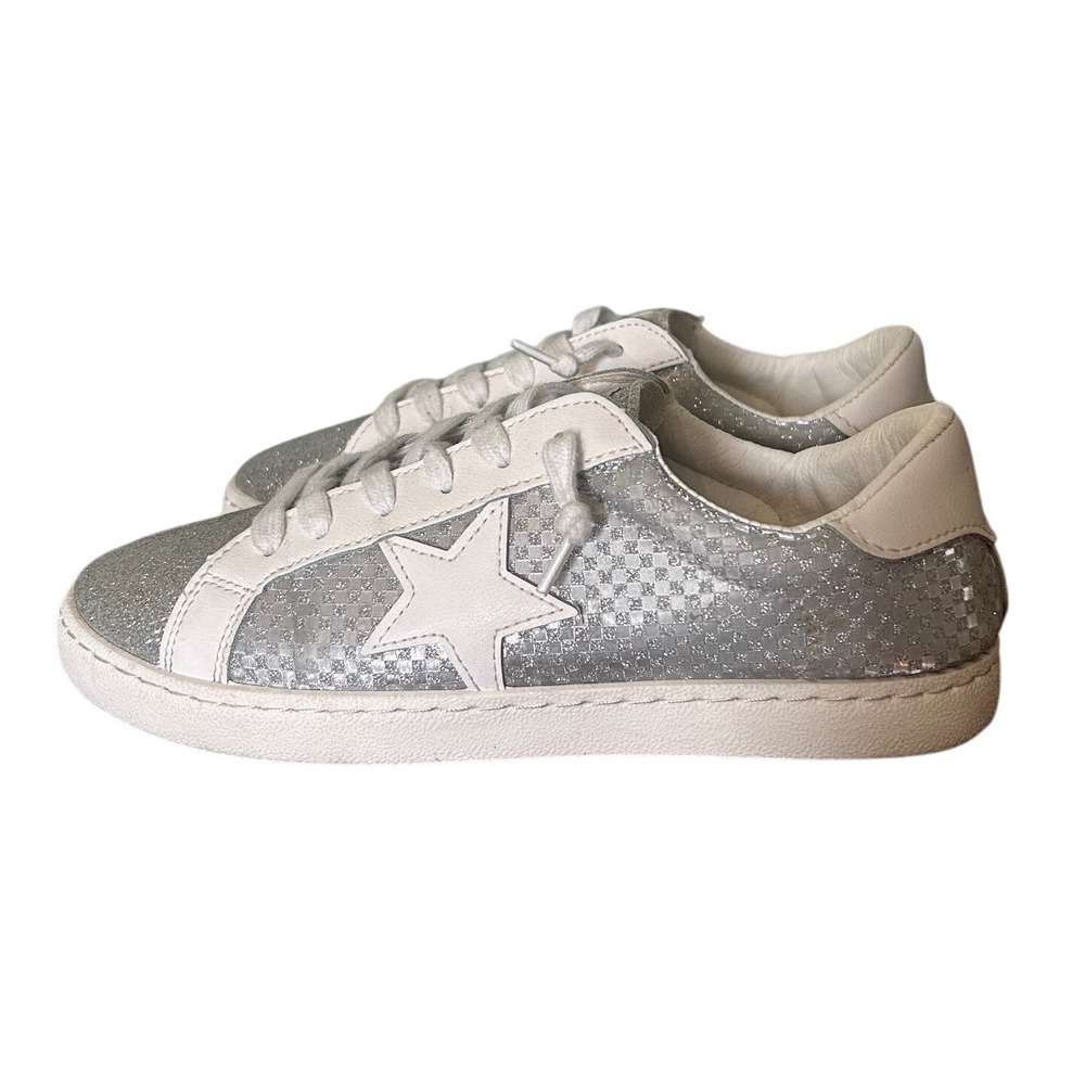 Vintage Havana Silver Glitter Sneakers Womens Size 8 Star Low Top Shoes